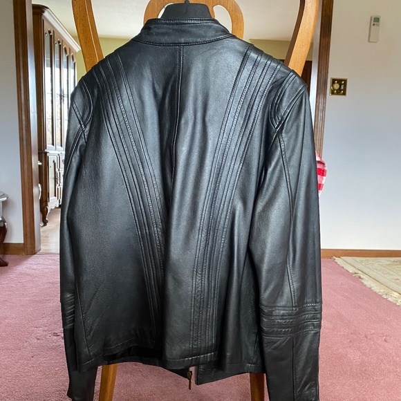 Bagatelle distressed black leather jacket Women’s XL - Picture 2 of 8